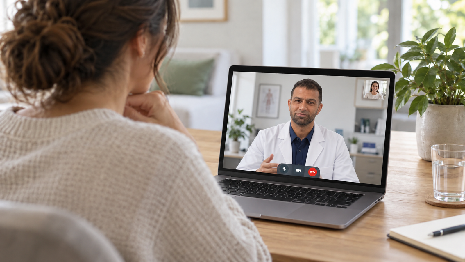 Patient speaking with Dr. Naseem Paruk during a video visit